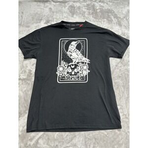 Airwalk T-Shirt Men's Size Small Black Short Sleeve Crew Neck Crow‎ EUC